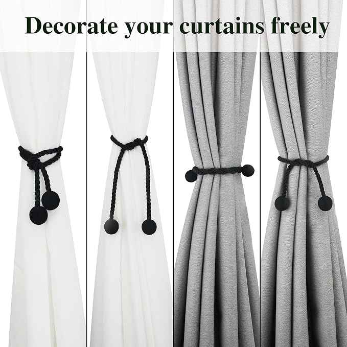 Curtain Tiebacks Outdoor Elegant Decorative Tie Backs Modern Rope Tiebacks - Image 3