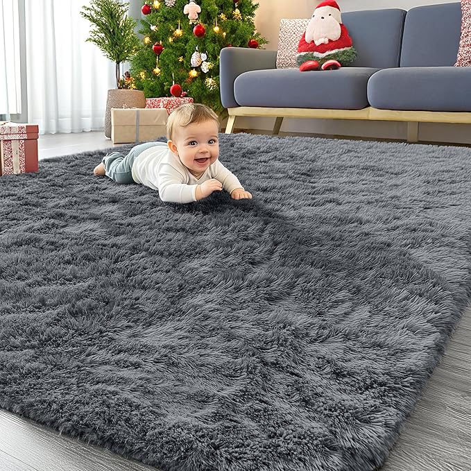 OLANLY 5x6 Area Rugs for Living Room Bedroom, Machine Washable Soft Fluffy by OLANLY
