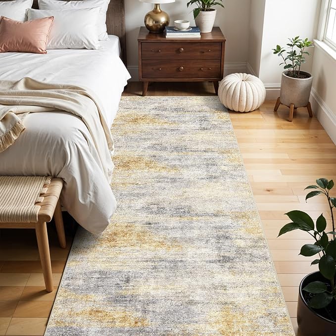 2x6 Washable Kitchen Runner Rug: Modern Abstract Runners - Image 2