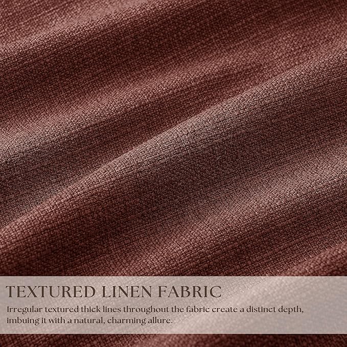 Brown Red Pinch Pleated Blackout Curtains 102 Inches Long - Image 3