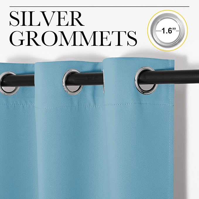 NICETOWN Window Treatment Thermal Insulated Solid Grommet Blackout - Image 3