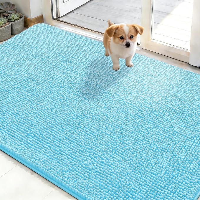OLANLY Dog Door Mat for Muddy Paws 48x30, Absorbs Moisture and Dirt, Absorbent by OLANLY
