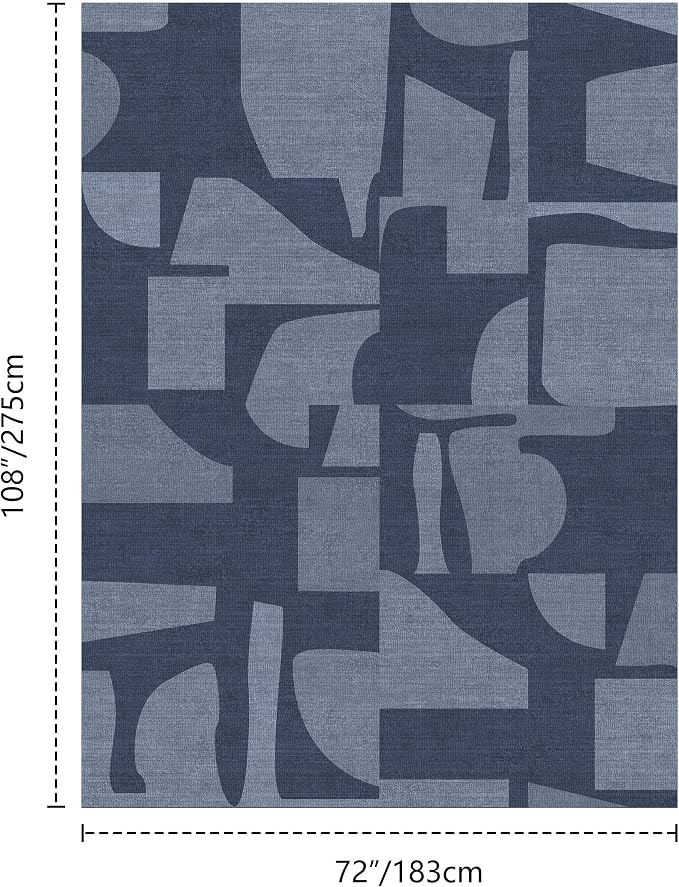Latte&Fog 6x9 Area Rugs for Living Room Bedroom, Modern Abstract Washable Rug - Image 2