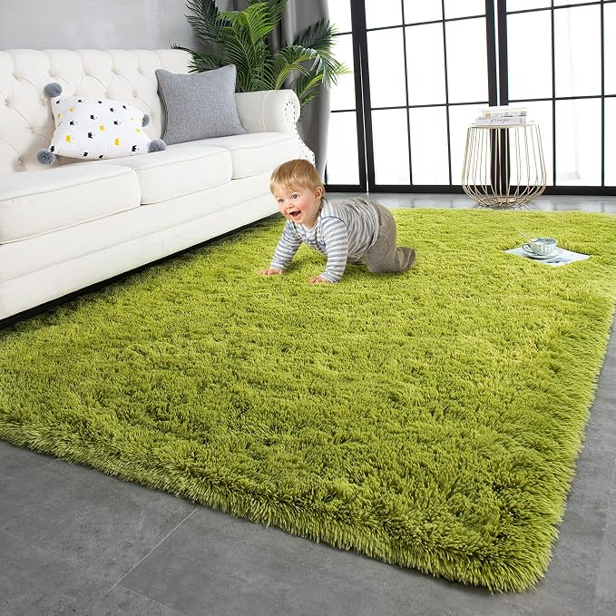 TWINNIS Super Soft Shaggy Rugs Fluffy Carpets 6x9 Feet, Indoor Modern Plush by TWINNIS