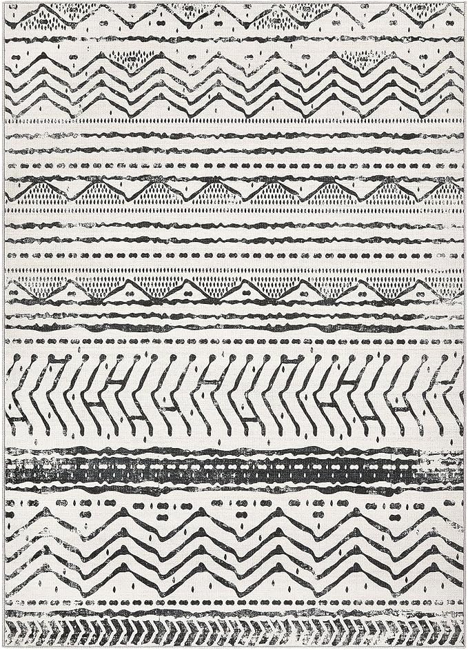 Nakagishi Area Rug Living Room Rugs: 6X9 Machine Washable Boho Large Neutral - Image 8