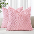 decorUhome Summer Throw Pillow Covers 22x22 Inch Set of 2, Soft Plush Faux Wool by decorUhome