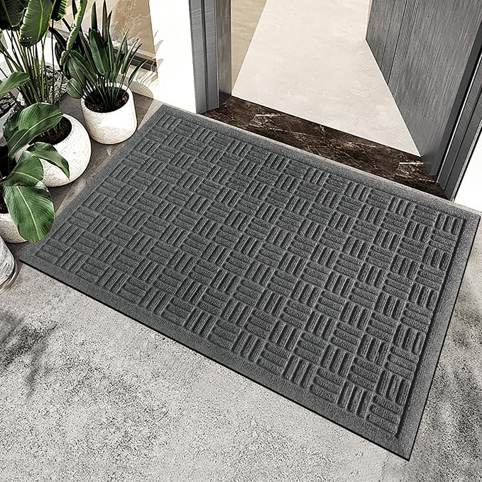 Mibao Front Door Mat Indoor Outdoor Entrance, Dirt Trapping Waterproof - Image 8