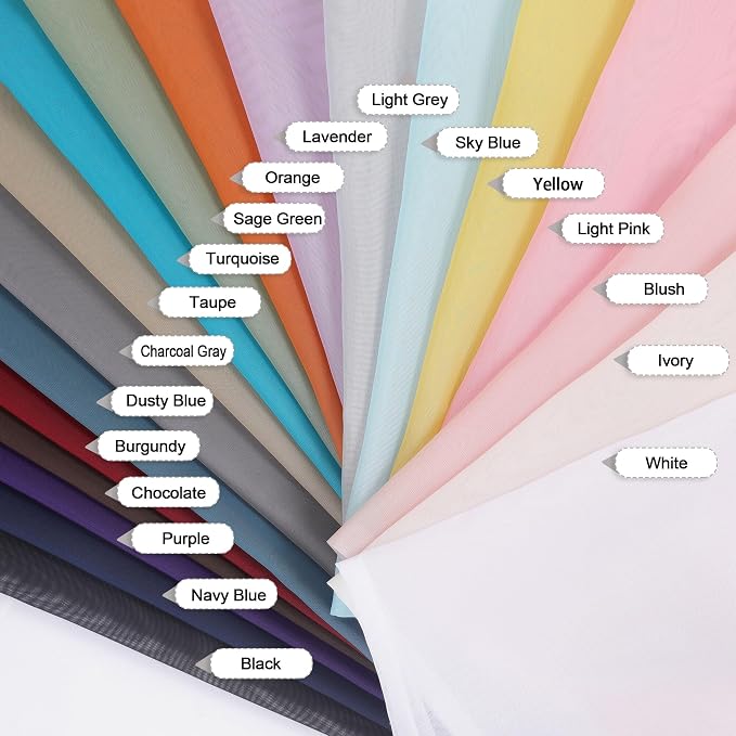 OVZME White Sheer Curtains 63 inch Length 2 Panels - Image 5
