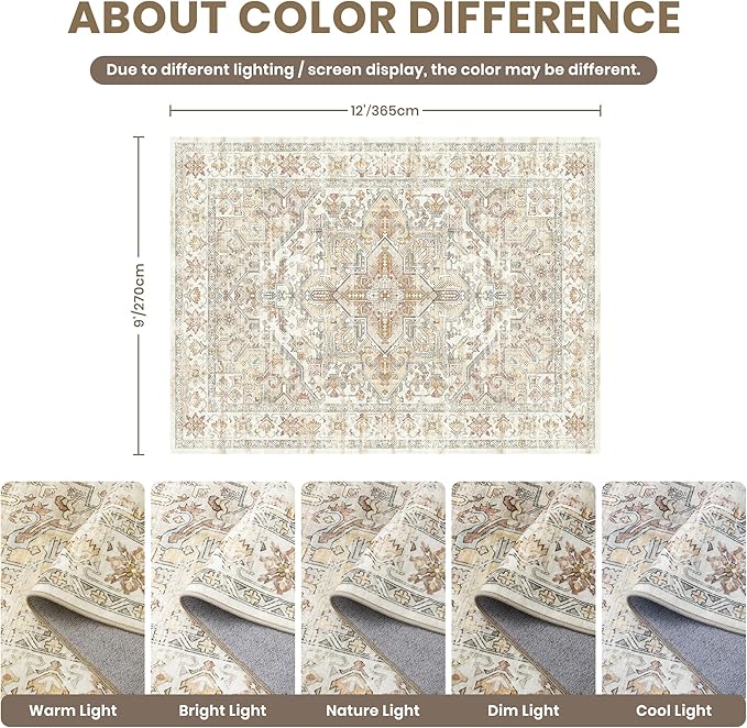 zesthome 9x12 Area Rugs-Washable Rug - Image 2