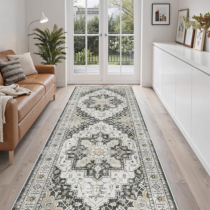 Madane Hallway Runner 3x8, Kitchen Rugs Washable Entryway Rug Vintage Kitchen - Image 3