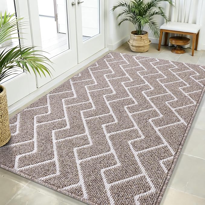 OLANLY Front Door Mat, Non-Slip Rubber Backing, Dirt Resistant and Absorbent by OLANLY