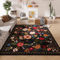 Rugcomf Living Room Rug 6x9 Rug Machine Washable Boho Area Rug Non Slip Floral by Rugcomf