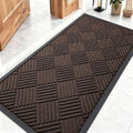OLANLY Front Door Mat Outside Entrance 47x23, Heavy Duty Sturdy Natural Rubber by OLANLY