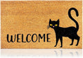Black Cat - 17"x29" - Coir Door Mat - Welcome Mats by AmaruDoorMats