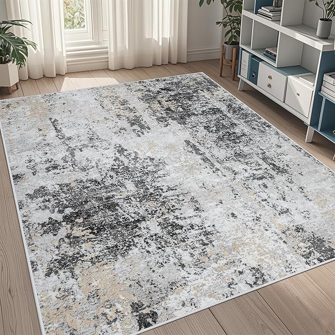 5x8 Area Rugs for Living Room Rug Washable: Abstract Rug for Dining Room by Aelenmu