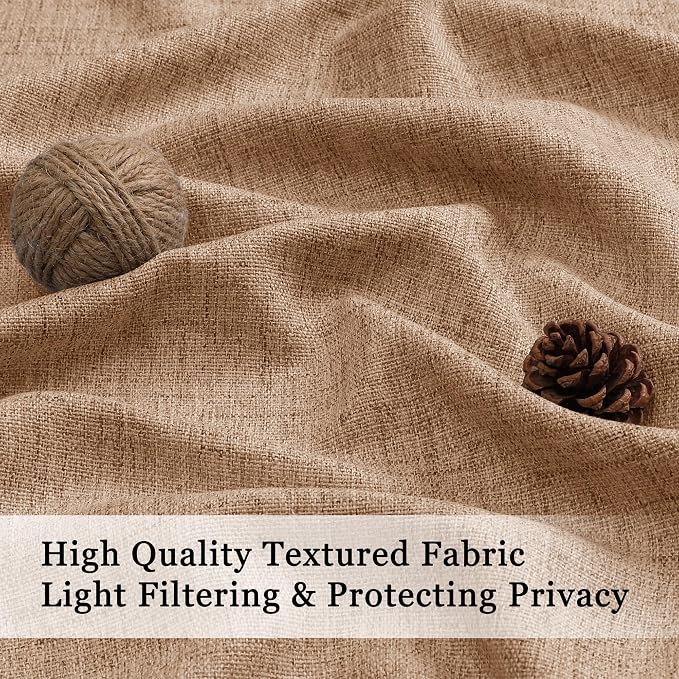 OWENIE Terracotta Valances for Windows 1 Pcs, Light Filtering Textured - Image 3