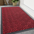 Smiry Front Door Mat Outside Entrance, Heavy Duty Sturdy Natural Rubber Doormat by Smiry
