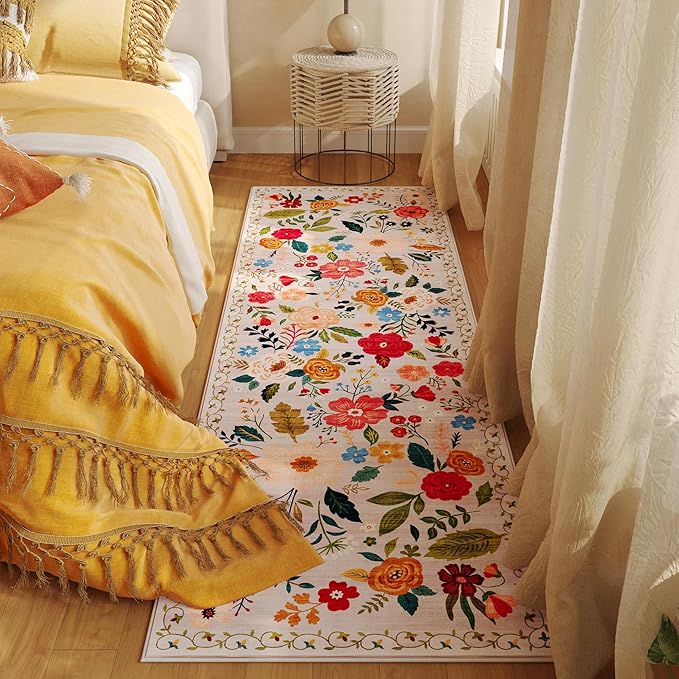 Rugcomf Runner Rug for Hallways Kitchen Rug Non Slip 2'6''x8' Washable Rugs - Image 5