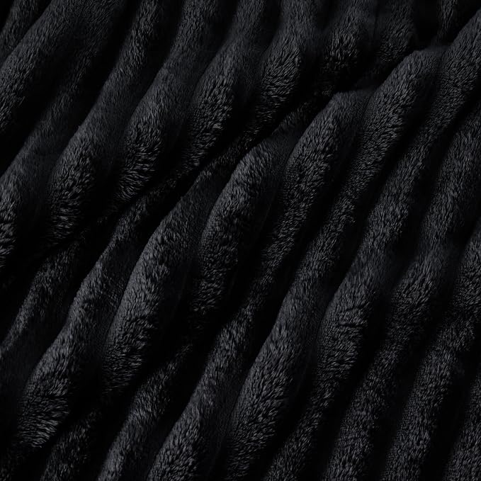 Bedsure GentleSoft Black California King Size Blanket - Image 7