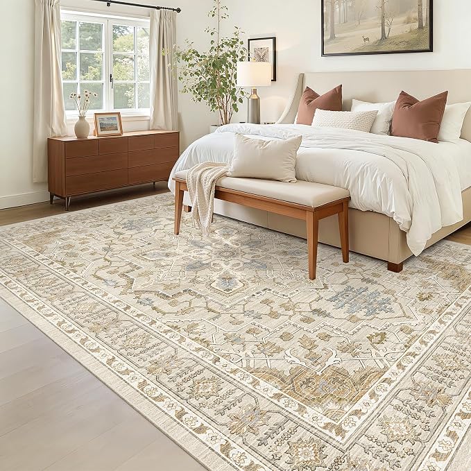 Madane 6x9 Area Rugs for Living Room, Stain Resistant Washable Rugs, Non-Slip - Image 3