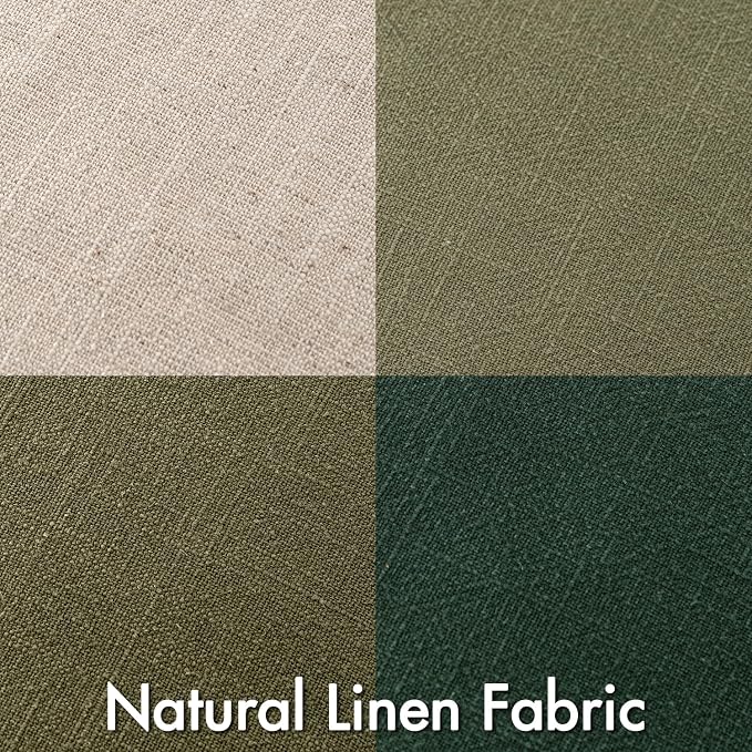 MIULEE Neutral Green Linen Pillow Covers Pack of 4 Decorative Natural Solid - Image 2