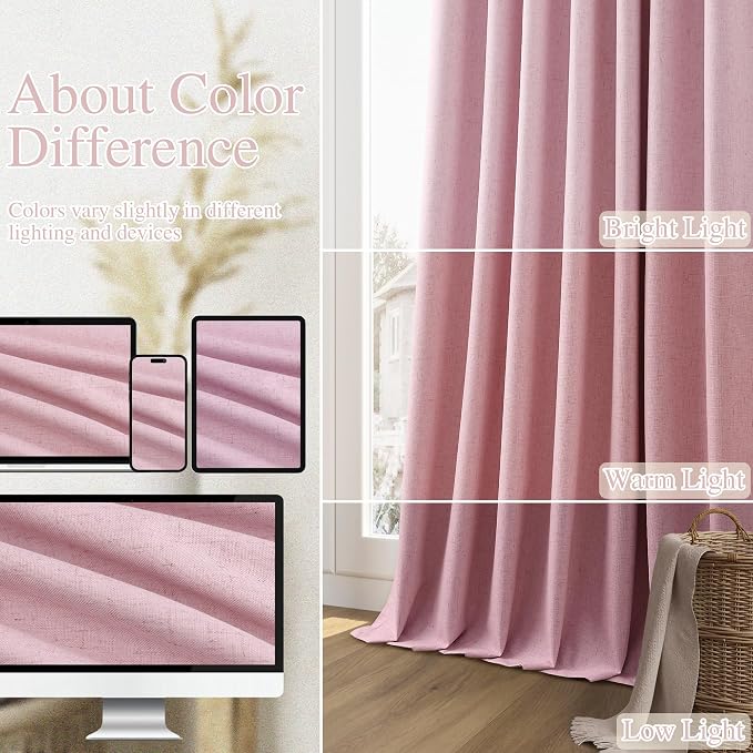 Guken 100% Blackout Curtains 120 Inch Length 2 Panels Set - Image 7