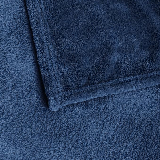 BEDELITE Fleece Blankets Queen Size Navy Blue Throw Blankets - Image 6