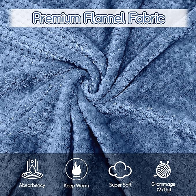 4 Pack Fleece Throw Blankets 50x60 Inches – 270 GSM Ultra Soft Flannel - Image 5