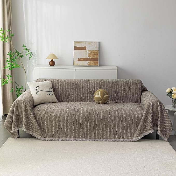 MYSKY HOME Couch Covers for 3 Cushion Couch Sofa, Sectional Couch Cover L Shape - Image 2
