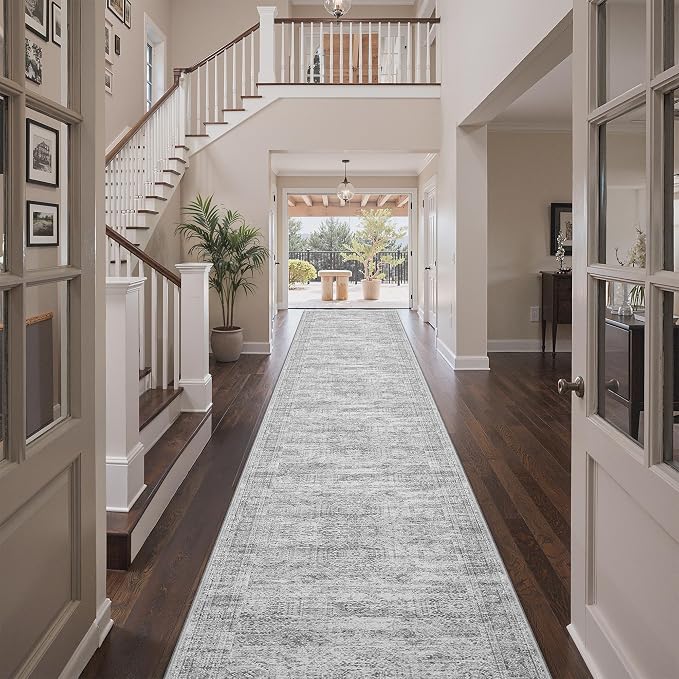 3x18 Washable Runner Rug for Hallway, Non-Slip Long Hallway Runner for Entryway - Image 4