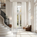 Ivory White Linen Curtains 132 Inch Length by Nanspring