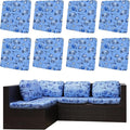 8Pcs Outdoor Cushion Covers, Patio Cushion Covers, Stretch Elastic Slipcovers by dreahoteztil