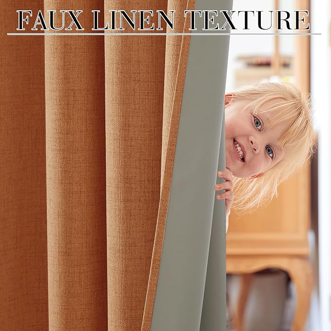 RYB HOME 100% Blackout Fall Curtains - Image 3