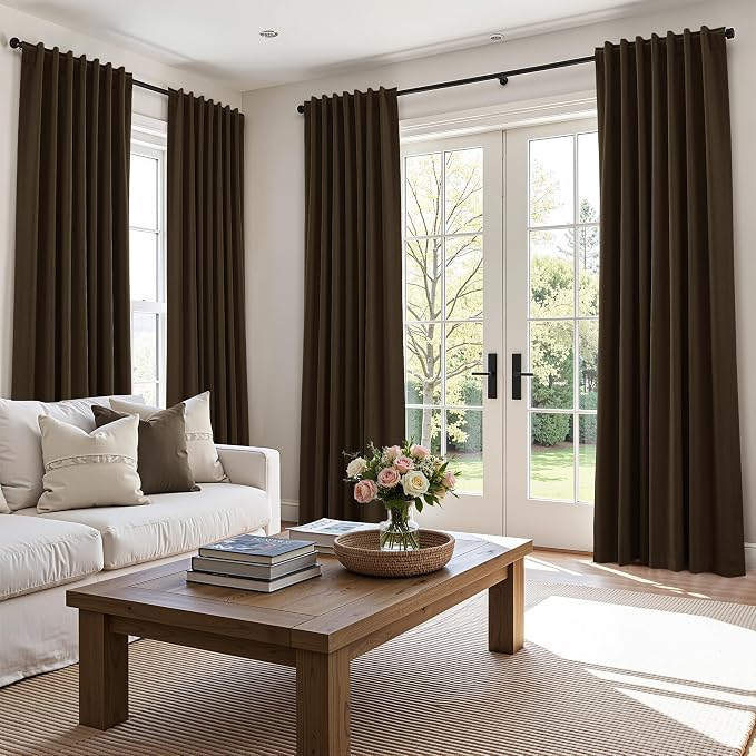 Guken 100% Blackout Curtains 108 Inch Length 2 Panels Set - Image 9