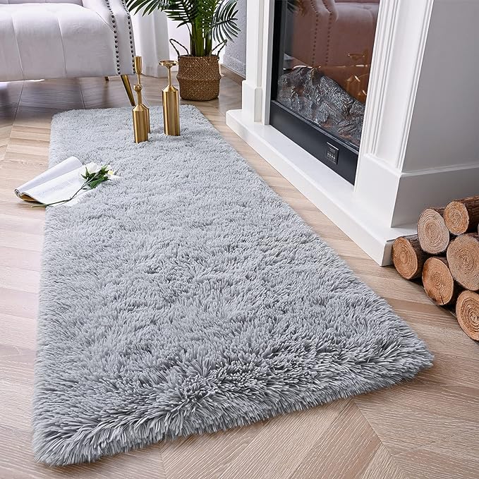 Chicrug Soft Runner Rugs for Bedroom Living Room Plush Fluffy Rug 3x8 Feet - Image 2