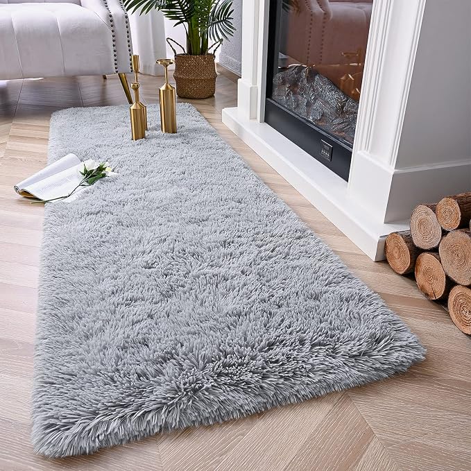 Chicrug Soft Runner Rugs for Bedroom Living Room Plush Fluffy Rug 2x7 Feet - Image 2