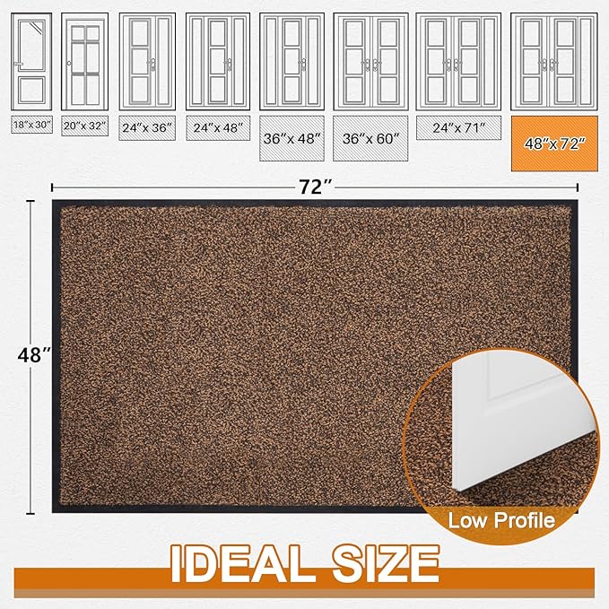 Mibao Front Door Mat, Dirt Trapper Welcome Mat - Image 2