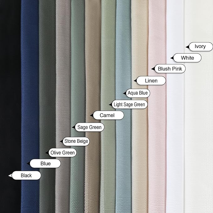 Chyhomenyc Olive Green Valance for Windows, Light Filtering Faux Linen Textured - Image 6