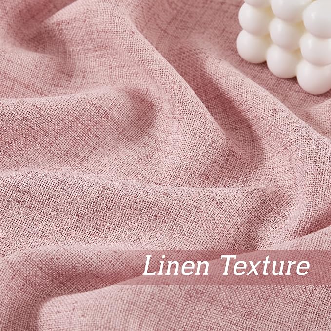 RYB HOME Living Room/Bedroom Curtains and Drapes Linen Sheer, Light Filtering - Image 4