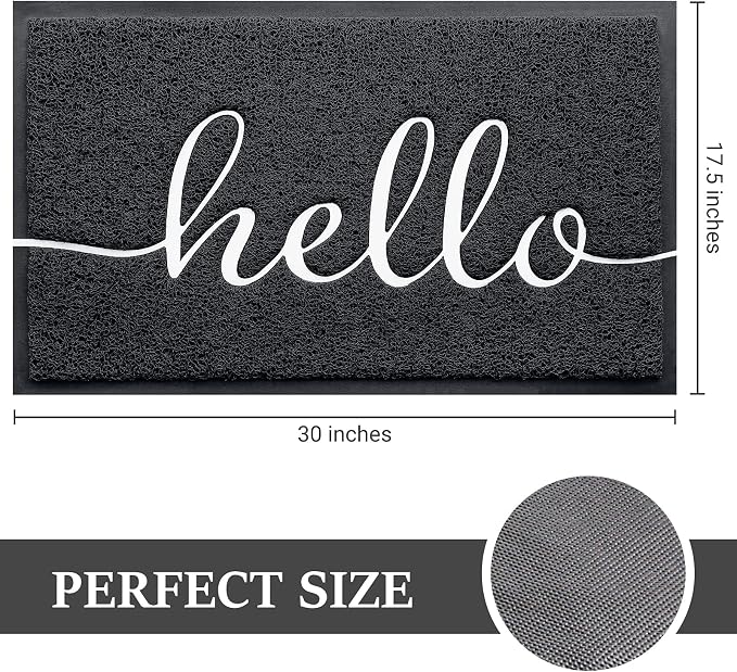 BeneathYourFeet Door Mat, Welcome Mat Low Profile Front Doormat Floor Mat Non - Image 2