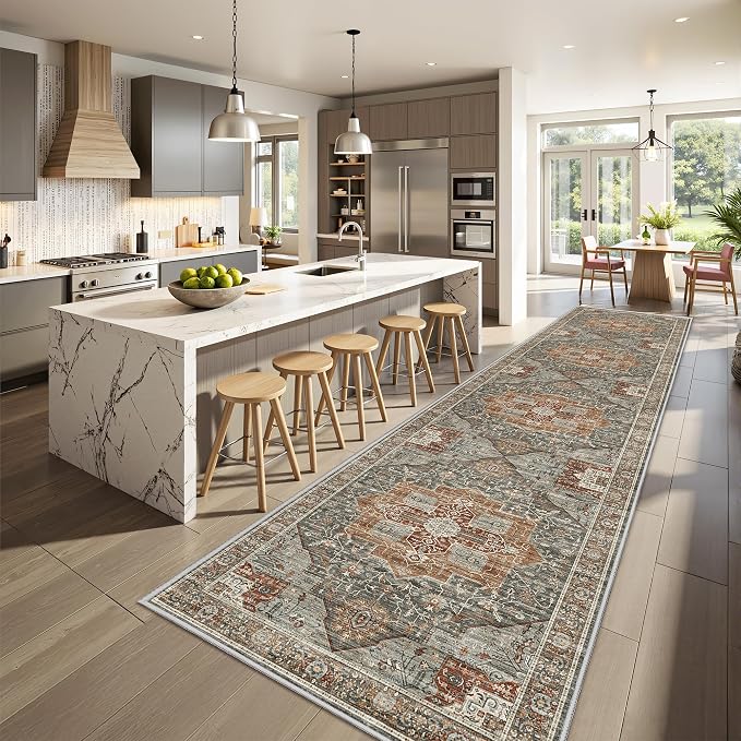 Kitchen Runner Rug Non Slip Washable 2.5x10, Soft Ultra-Thin Entryway Rug - Image 4