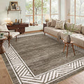 GarveeHome Bordered Bedroom Rugs 5x7 Ultra-Soft Indoor Carpet, Non-Slip Modern by GarveeHome