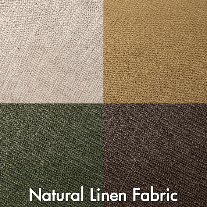 MIULEE Neutral Green/Brown Linen Pillow Covers Pack of 4 Decorative Natural - Image 2