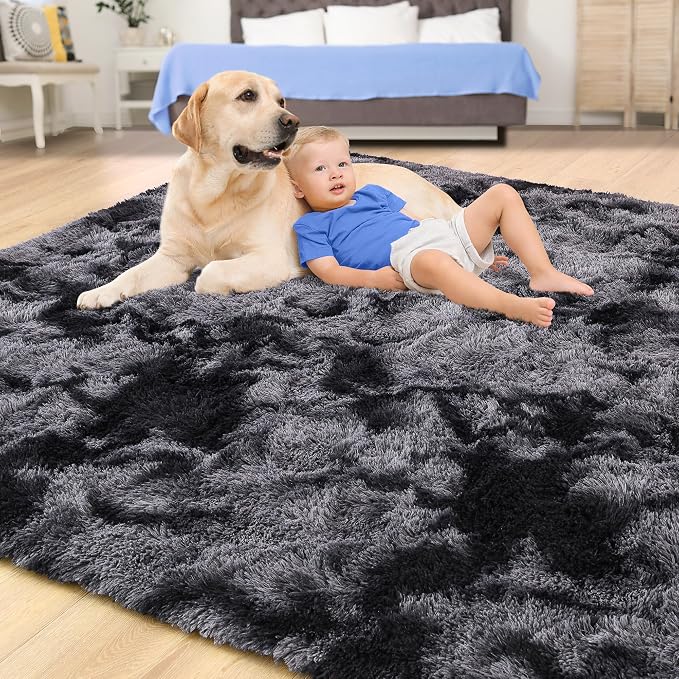 Tepook Fluffy Large Rugs for Living Room, 8x10 Area Rugs for Bedroom, Modern - Image 4