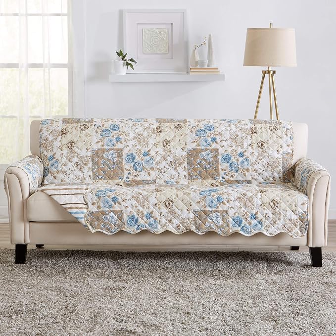 Great Bay Home Reversible Floral Patchwork Sofa Furniture Protector by GreatBayHome
