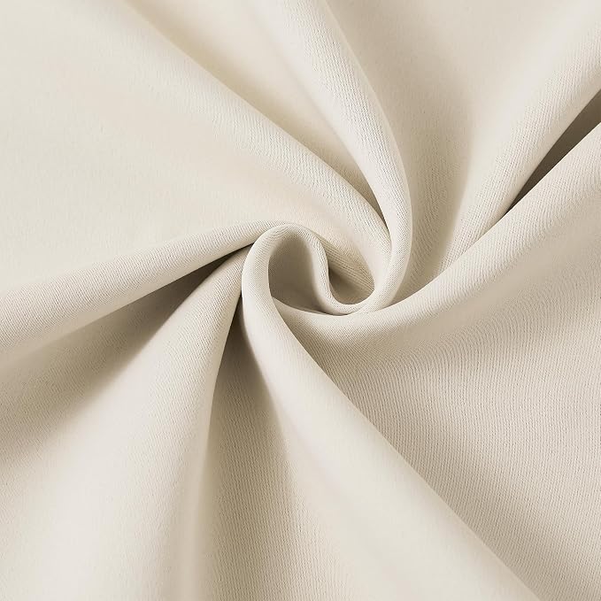 Cream Beige Room Darkening Privacy Curtains 84 Inches Long 72 Inch Wide - Image 8