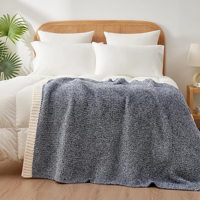 Snuggle Sac Heather Navy Throw Blanket - Image 4