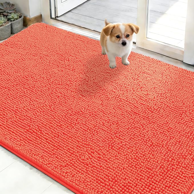 OLANLY Dog Door Mat for Muddy Paws 50x30, Absorbs Moisture and Dirt, Absorbent by OLANLY