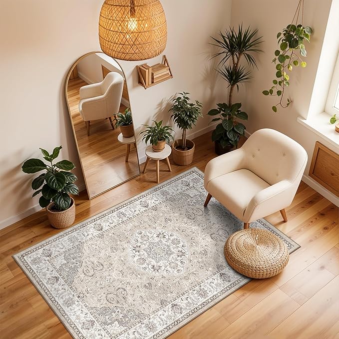 Washable Hallway 3x4 Floor Mats: Farmhouse Non-Slip Kitchen Sink Area Rug - Image 2