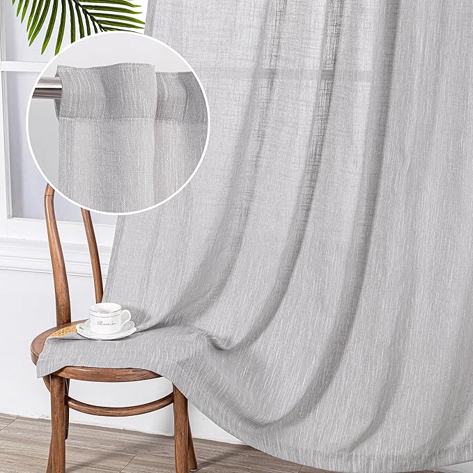 MYSKY HOME 90 Inch Farmhouse Curtains by MYSKYHOME